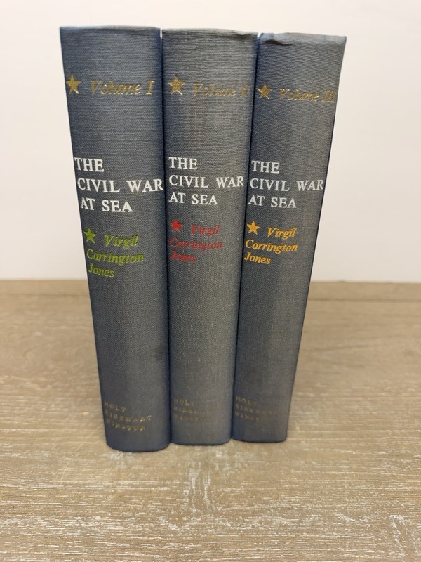 The Civil War at Sea Vol 1-3 Virgil Carrington Jones HC History Book Set Of 3