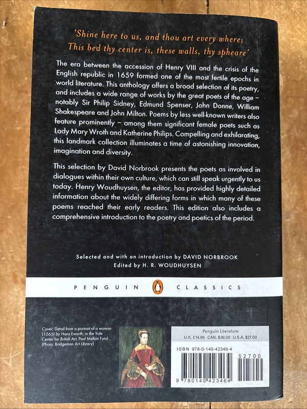 Penguin Book of Renaissance Verse : 1509-1659 by H. R. Woudhuysen (1993, Uk-B... gallery