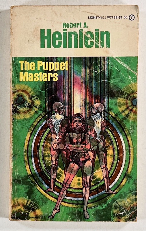 1970s Robert A Heinlein THE PUPPET MASTERS Signet pb #W7339 mind control aliens