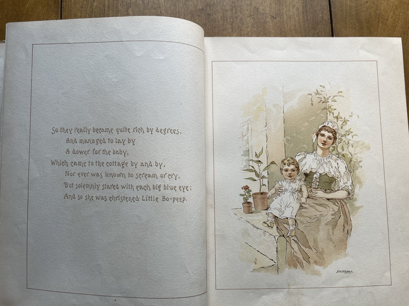 1891 Antique VICTORIAN CHILDREN'S Book TOM TUCKER and LITTLE BO-PEEP Thomas Hood gallery
