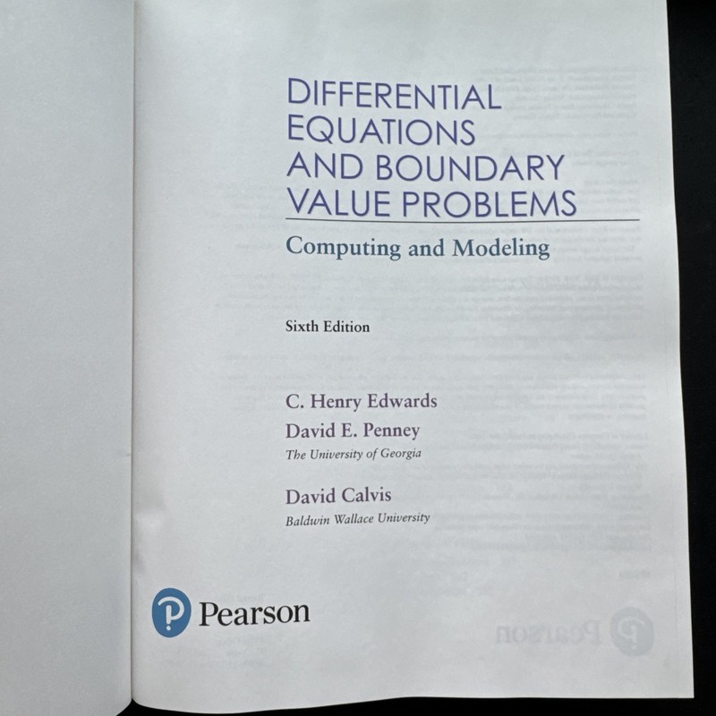Differential Equations and Boundary Value Problems : Computing and Modeling... gallery