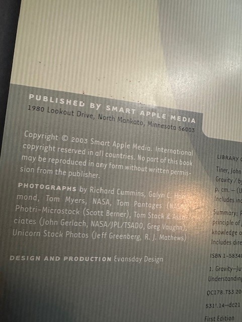 Gravity : Hardcover : John Hudson Tiner : Good gallery
