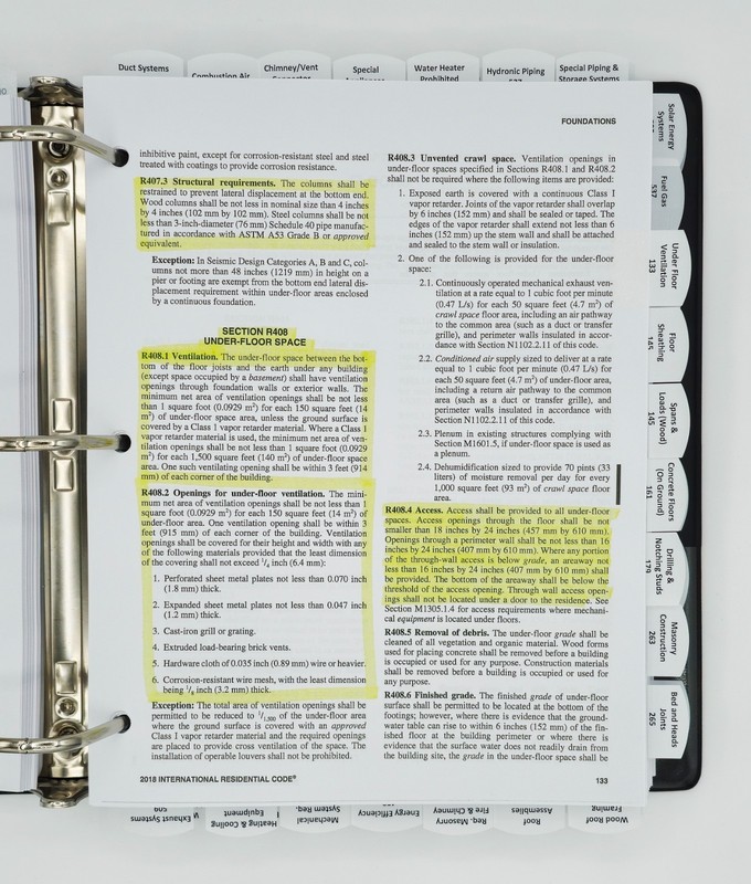 Highlighted and Tabbed - 2018 International Residential Code - from Exam Books gallery
