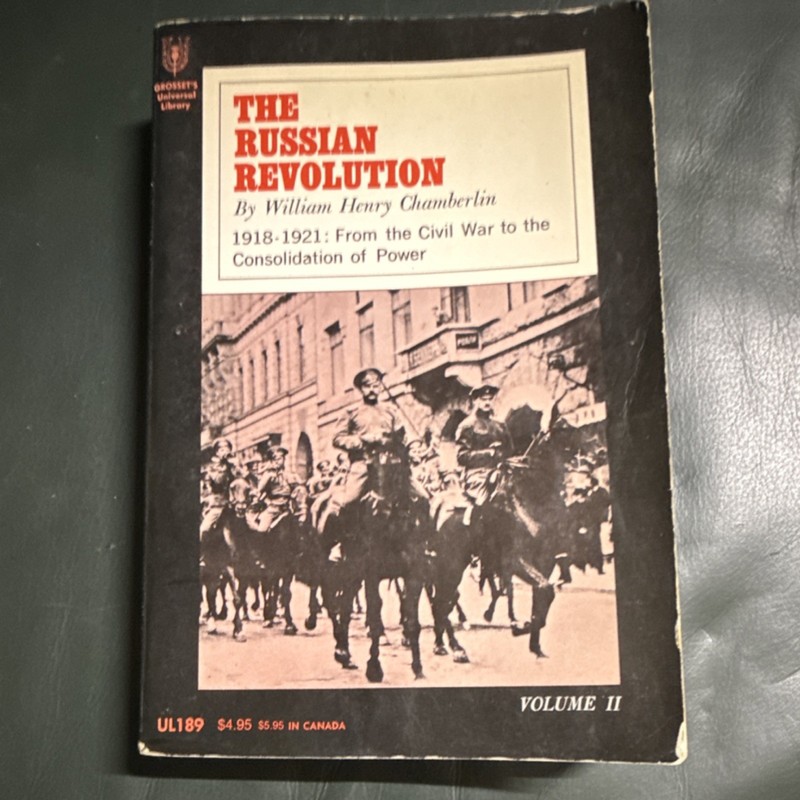William Henry Chamberlin The Russian Revolution Vol II 1918-1921 Paperback Ex