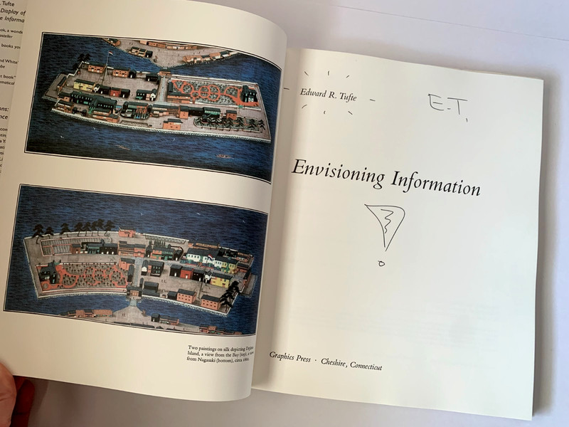 ENVISIONING INFORMATION by Edward R. Tufte **Signed INITIALED Copy HC DJ 1999