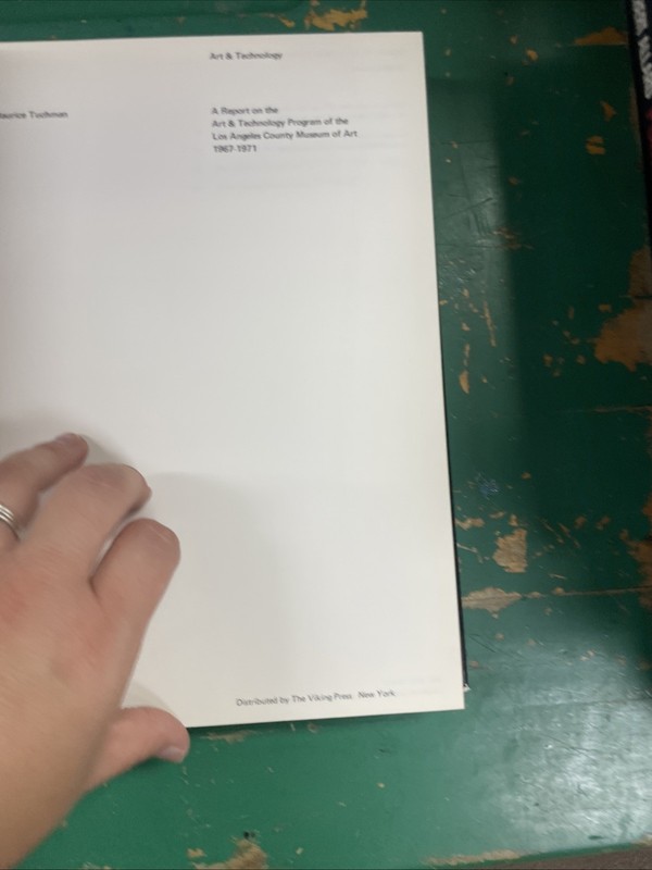 Art And Technology by Maurice Tuchman 9 x 11 x 1 Hardcover 1971 Vintage gallery