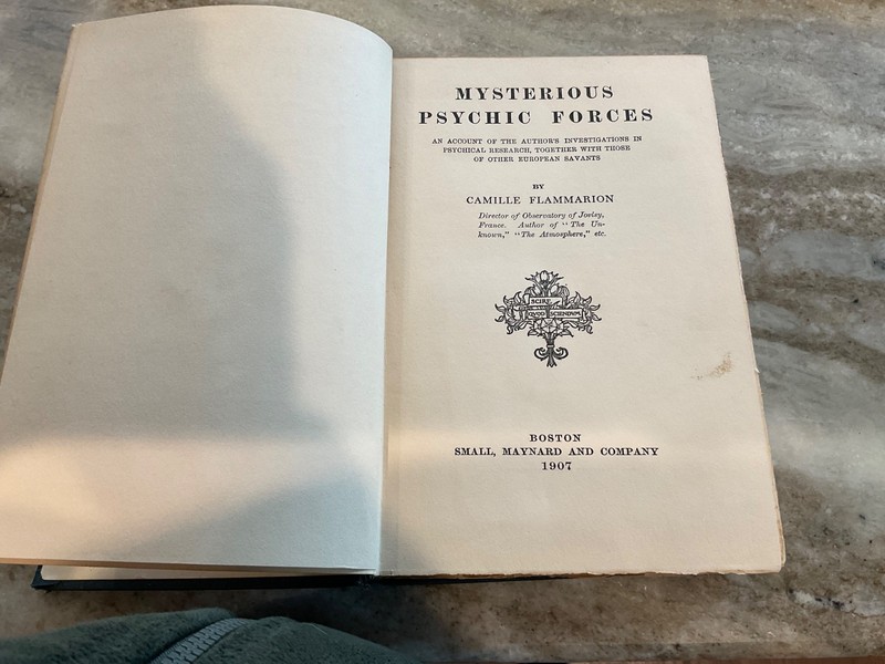 Mysterious Psychic Forces by Camille Flammarion 1907 1st Ed. Hardcover OCCULT gallery