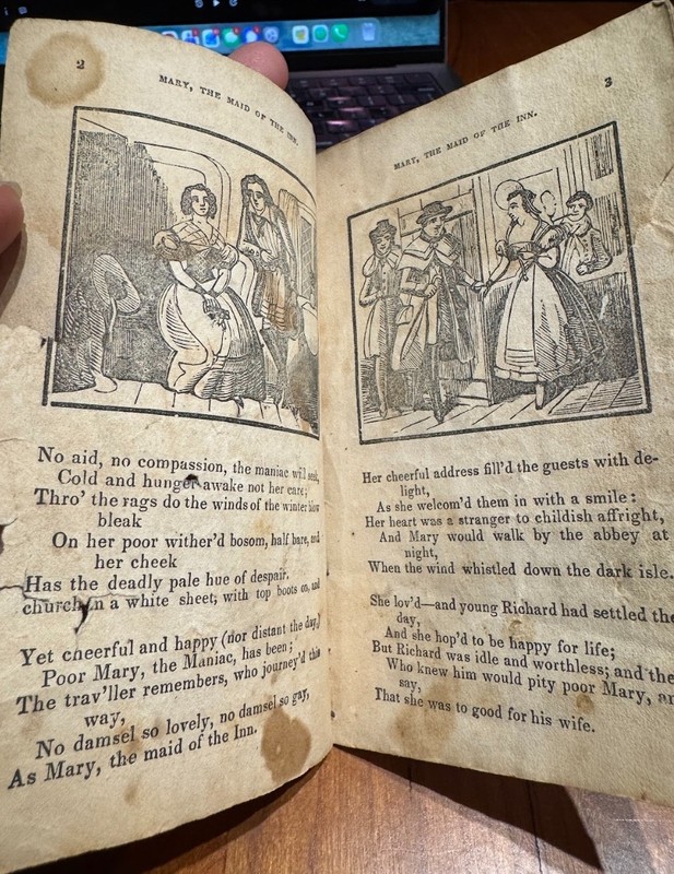 FREE SHIP! 1850's Mary the Maid of the Inn Miniature Chapbook gallery
