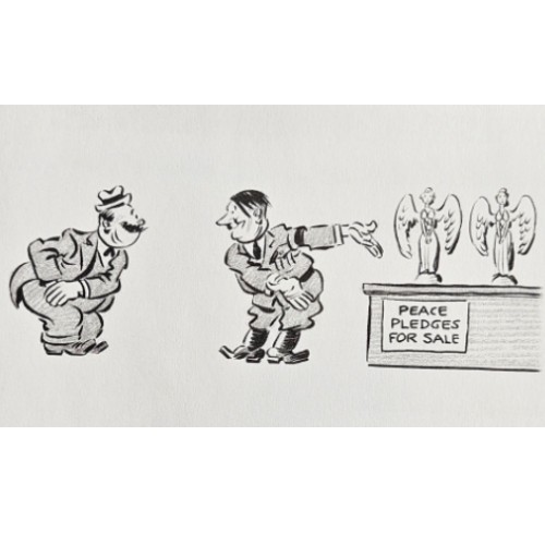 Hitler in Cartoons Edited by Tony Husband Historical Satirical Comics HC + DJ gallery