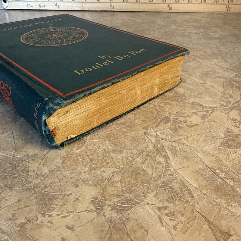 Robinson Crusoe Daniel De Foe Henry T Coates Philadelphia c1890 Green HC gallery