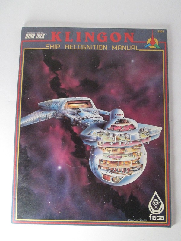 STAR TREK Klingon Ship Recognition Manual 1985 Book Imperial Navy RPG Fleet FASA