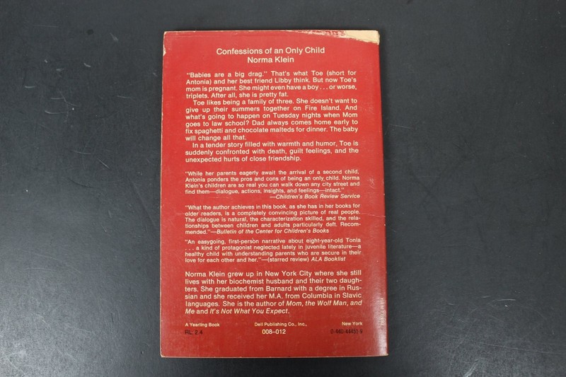Confessions of an Only Child Norma Klein 1981 Sixth Dell Printing Illustrated PB gallery