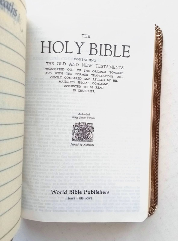 World Bible BROWN GENUINE BONDED LEATHER World's Thinnest Reference Bible KJV gallery