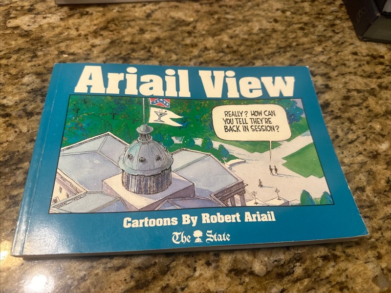 1990 Ariail View book Robert Ariail signed State newspaper SC cartoons