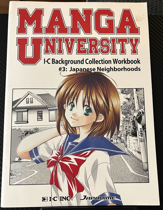 Manga University I-C Background Collection Workbook #3 Japanese Neighborhoods