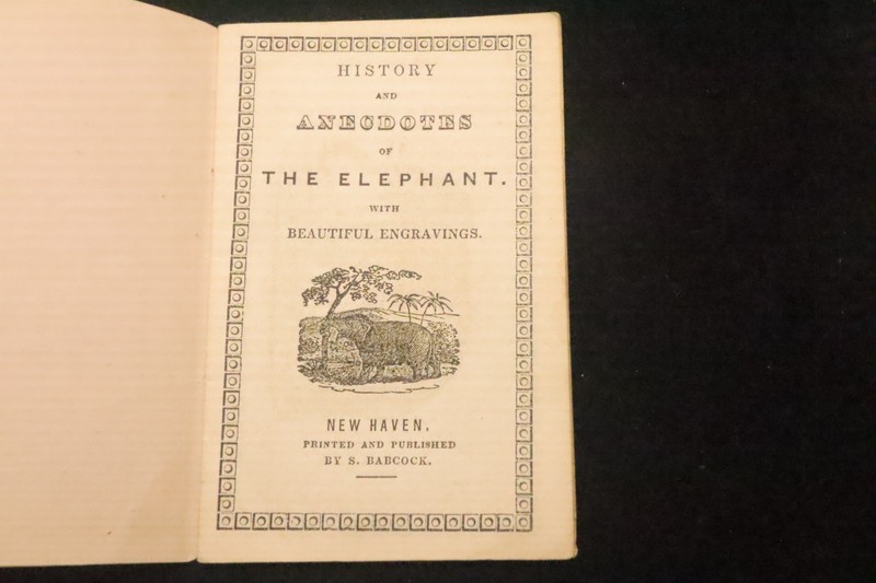 Rare 1820s Babcock New Haven Chapbook Elephant Toy Book Anecdotes gallery