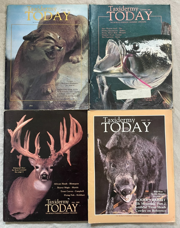 Taxidermy Today lot of 4 Magazines – 1989 Issues