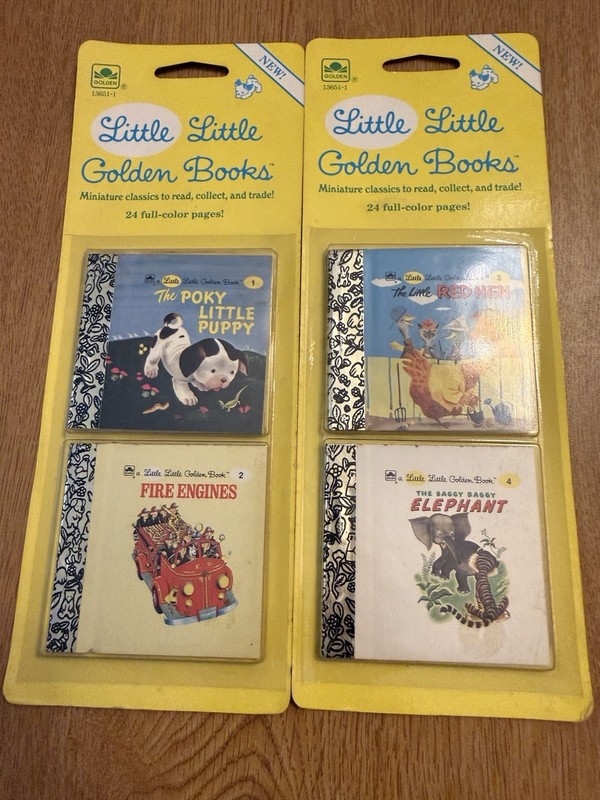Little Little Golden Books 2 Sets. # 1 & 2 And #3 & 4 New In Package