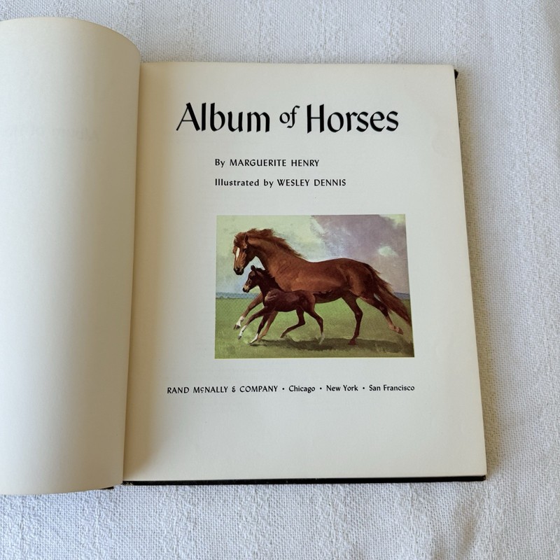 Vintage Children's Book ALBUM OF HORSES by Marguerite Henry 1957 Hardcover gallery