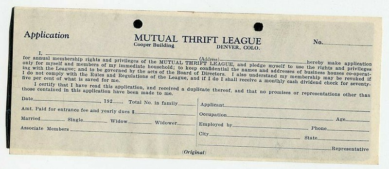 1920's Denver Colorado History-Mutual Thrift League, Advertising, Co-Op, Bklt gallery