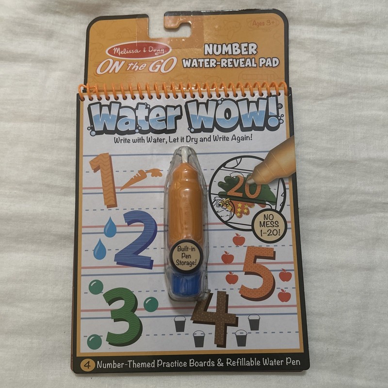 MELISSA& DOUG Water Wow! ON THE GO PAD REVEAL ACTIVITY BK NO MESS AGES 3+ NEW