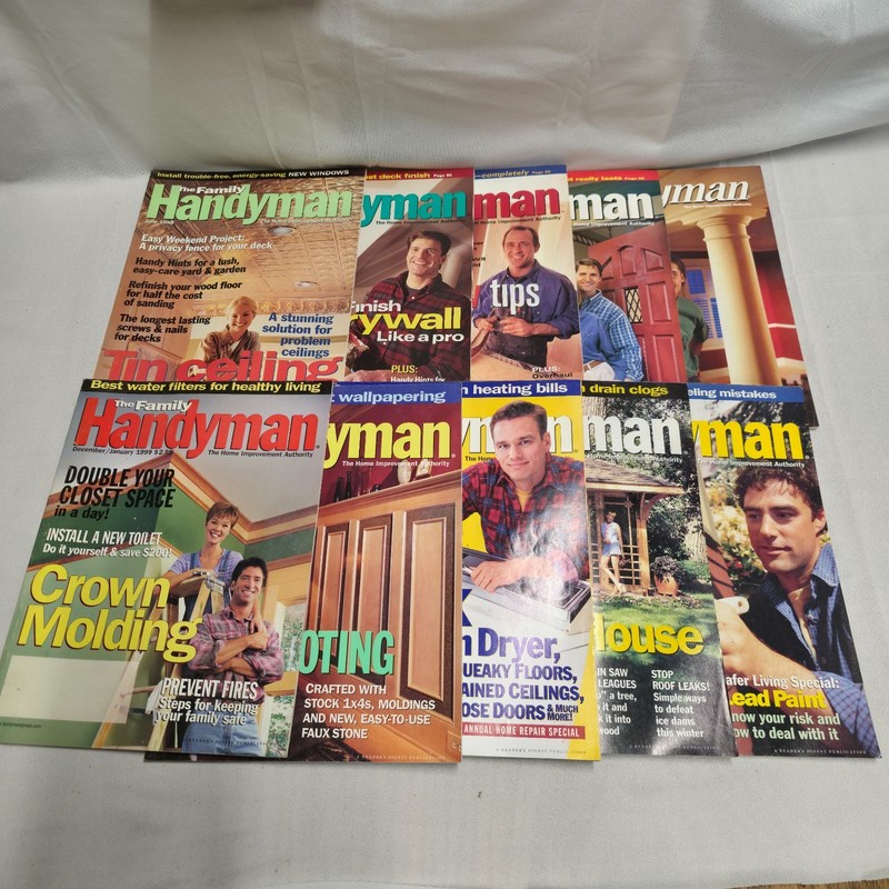 Family Handyman DIY Magazine Lot 1998 Full Year 10 Issues February – Dec/Jan 99