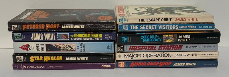 (11) JAMES WHITE Paperback Book Lot Escape Orbit/Star Surgeon/Futures Past/+More