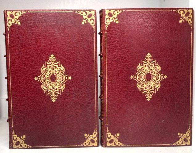 Cellini Life 2 Vol Symonds Full Crimson Morocco Leather Trow Binding gallery