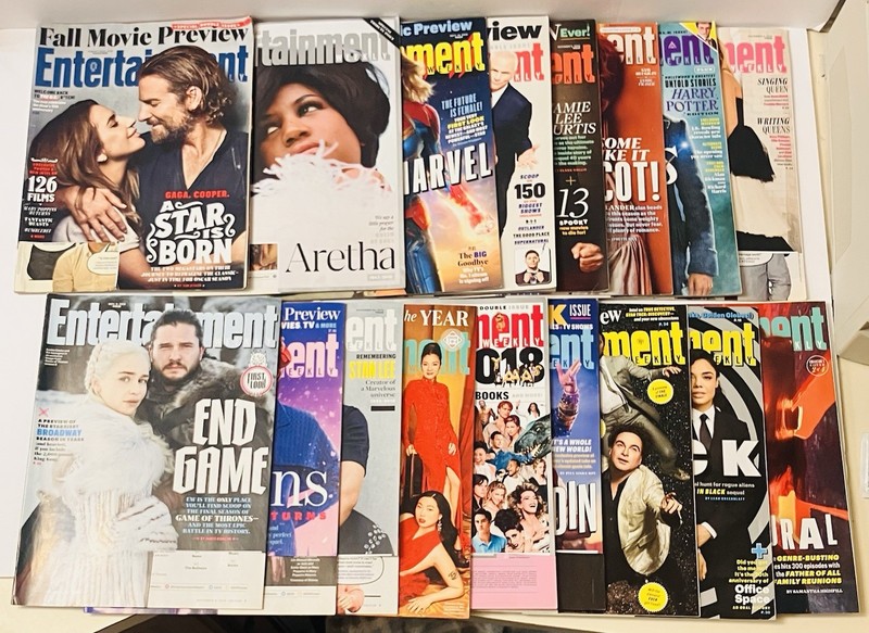 Entertainment Weekly Lot (17) 2018-19 Marvel GOT Preview Double Issues Movies/TV