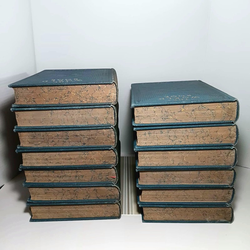 Antique 1930 World Book Encyclopedia Set Volumes 1-12 & Guide Leather Marbled gallery