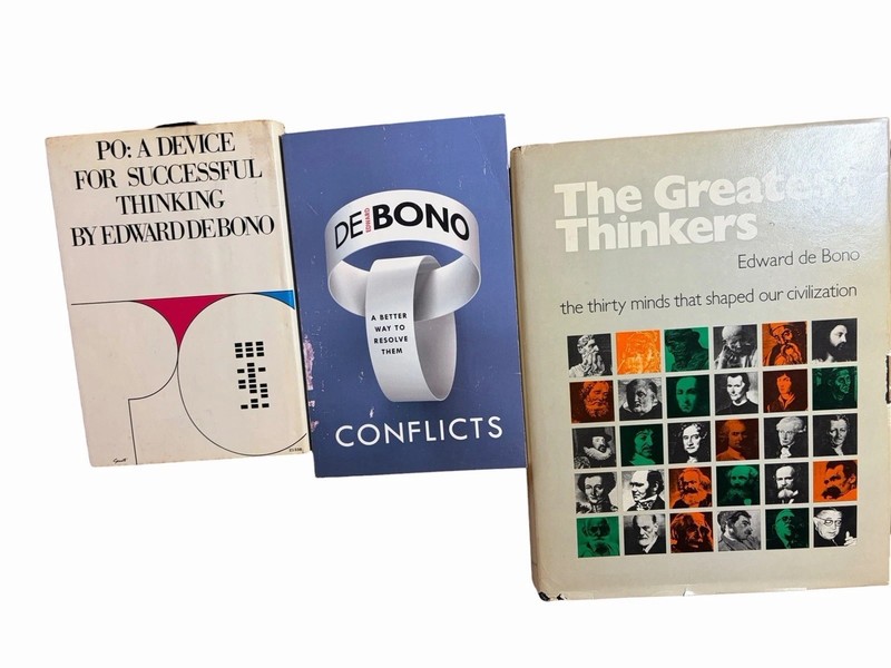 Edward de Bono 18 Book Lot Many 1st/1st HC PB Six Thinking Hats Water Logic gallery
