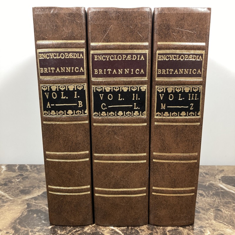 Encyclopedia Britannica Dictionary of Art & Sciences 1771 Facsimile 3 Volume Set