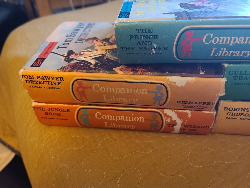 Companion Library 2 in 1 Classic Stories Books Hardcover Lot Of 5 Vintage gallery