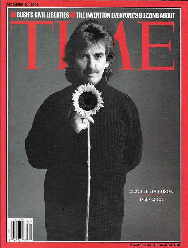 12/10/01 issue of TIME magazine GEORGE HARRISON cover