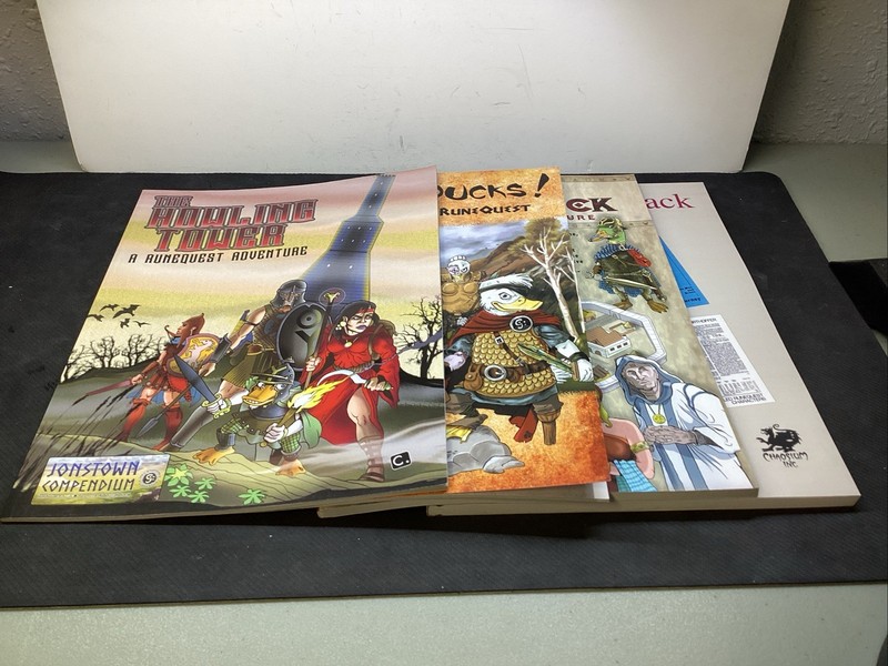 RuneQuest ADVENTURE BOOK LOT x4 paperback books CM50207