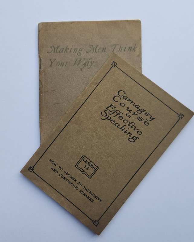 1919 Dale Carnegie Carnagey Lesson 14 + 1923 H.C. Carnagey (Brother)