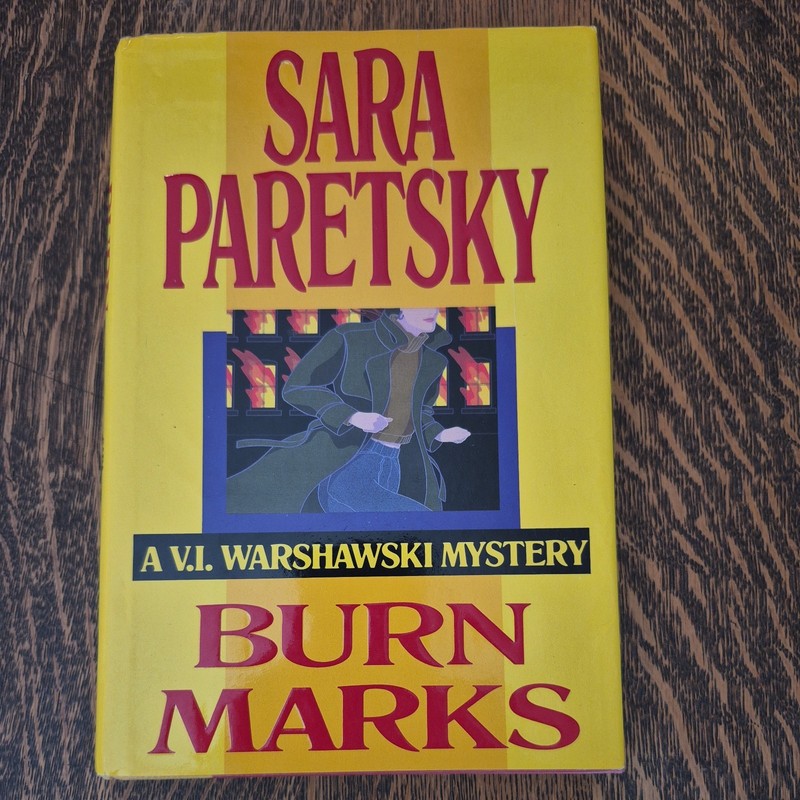 Burn Marks by Sara Paretsky V.I. Warshawski series, 1st edition 1st print SIGNED