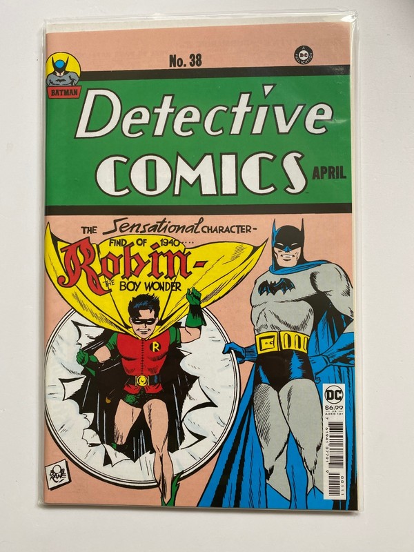 Batman Detective Comics #38 Facsimile reprint NM bagged boarded 1st app Robin