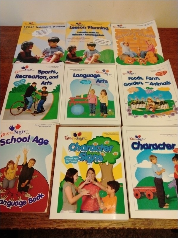 LOT OF 9 TIME SIGN Sign Language 2004 – 15 PLEASE READ Hubler Diffrent Ages