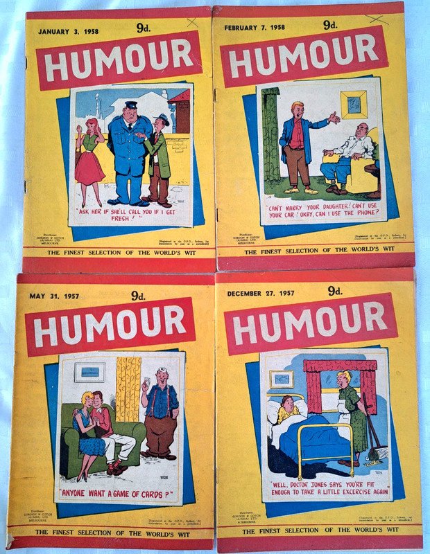 Australian: 4 Humour Magazines – New Century Press 1957 & 1958