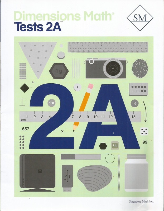 Dimensions Math Tests 2A [paperback] Singapore Math GOOD UNMARKED