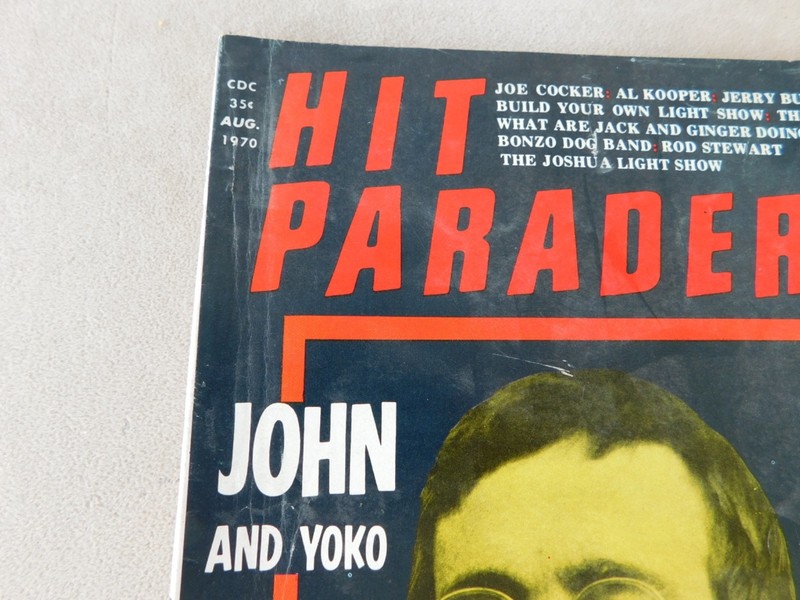 HIT PARADER Aug 1970 BEATLES John & Yoko Interview WOODSTOCK Songs Lyrics gallery