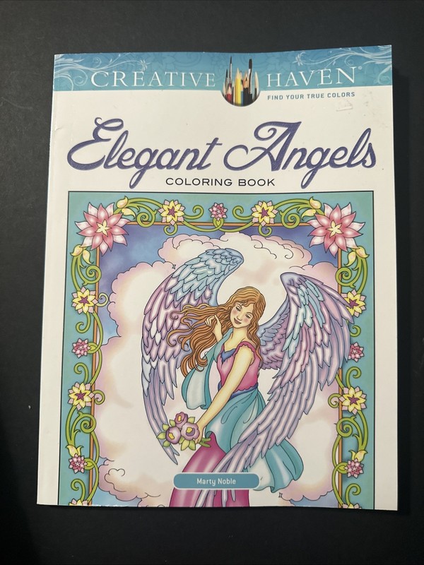 Creative Haven Elegant Angels Coloring Book by Marty Noble: New