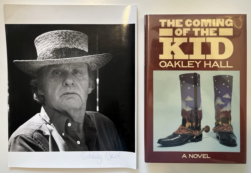 The Coming of the Kid by Oakley Hall SIGNED with SIGNED 8×10 photograph