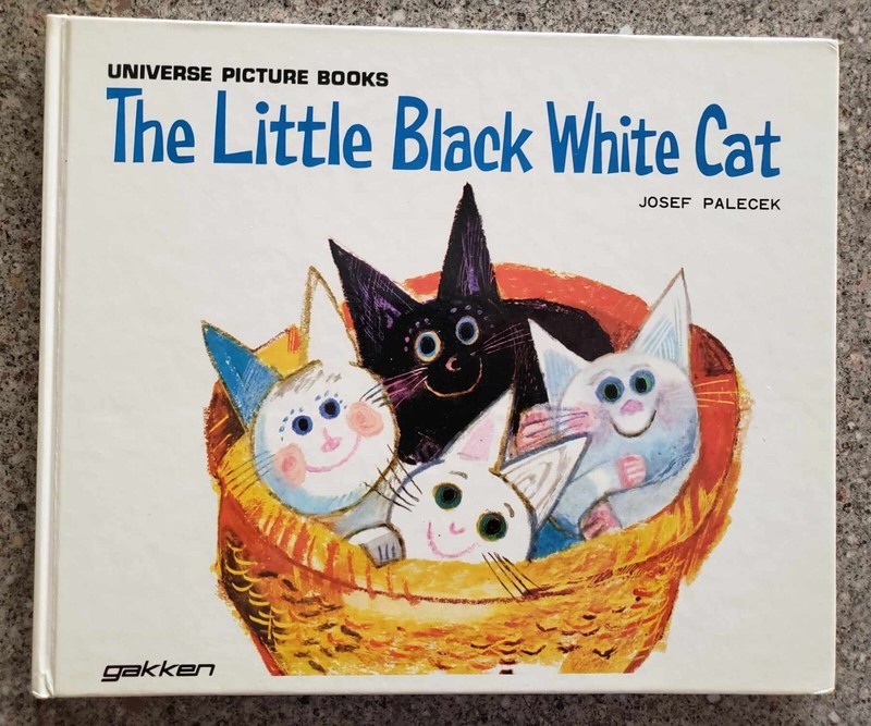 THE LITTLE BLACK WHITE CAT ~ JOSEF PALECEK Large Hardcover 1974
