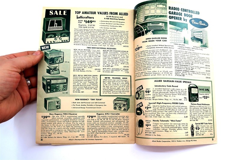 Vintage 1957 ALLIED RADIO Catalog Book with Original Mailing Envelope No 168 gallery