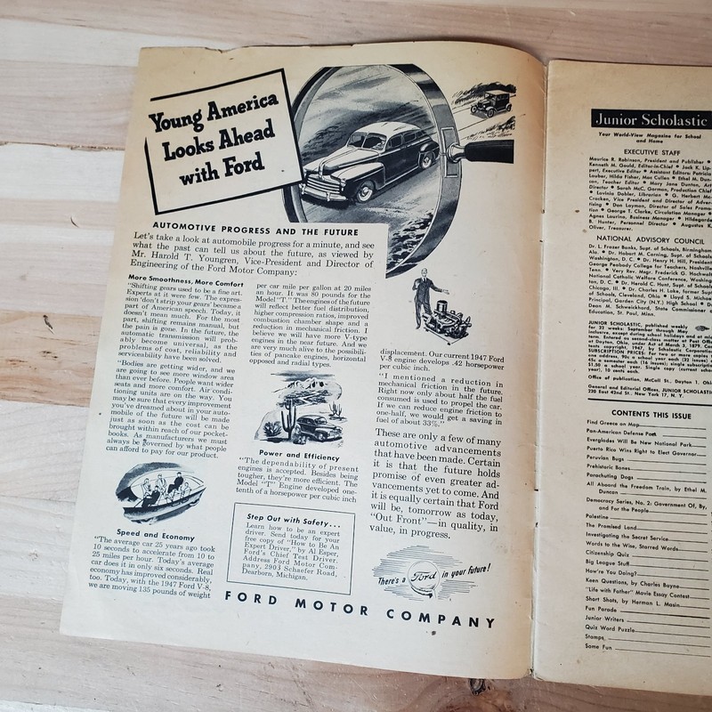 JUNIOR SCHOLASTIC Sept. 22, 1947 PALESTINE DIVIDED rare historical issue ISRAEL gallery