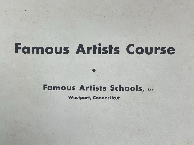 Vintage 1954 Famous Artists Course 3 volumes Lessons 1-24, missing lessons 8 & 9 gallery