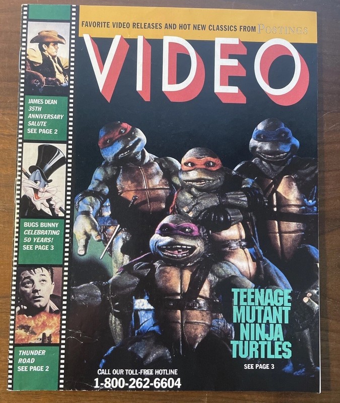 90s VHS Video Catalog ~ Teenage Mutant Ninja Turtles Cover TMNT
