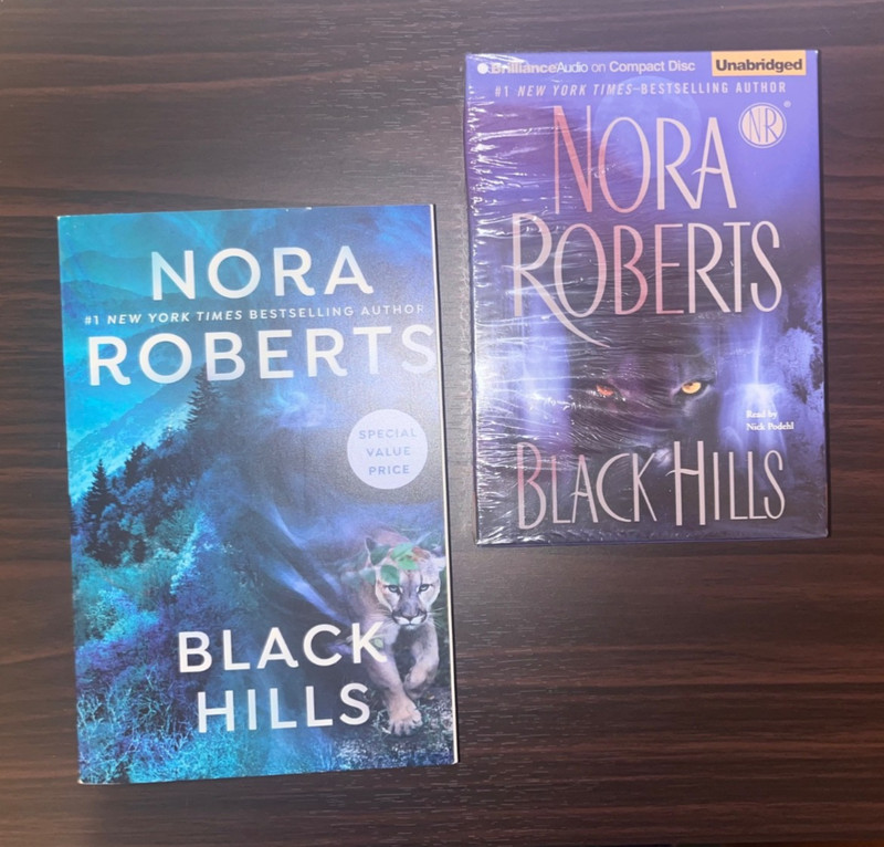 Black Hills by Nora Roberts CD Audio Book & Paperback book set- Physical edition